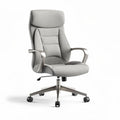 Bureau stoel met verstelbare zitting in lichtgrijze stof 60 x 60 x 100cm