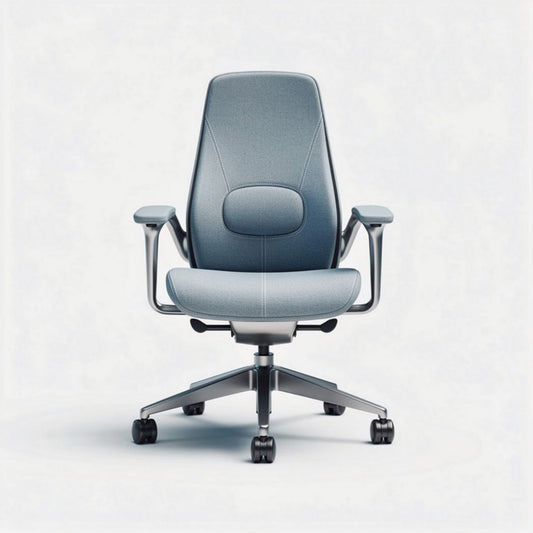 Ergonomische bureaustoel met stoffen bekleding in lichtgrijs 80 x 60 x 100cm